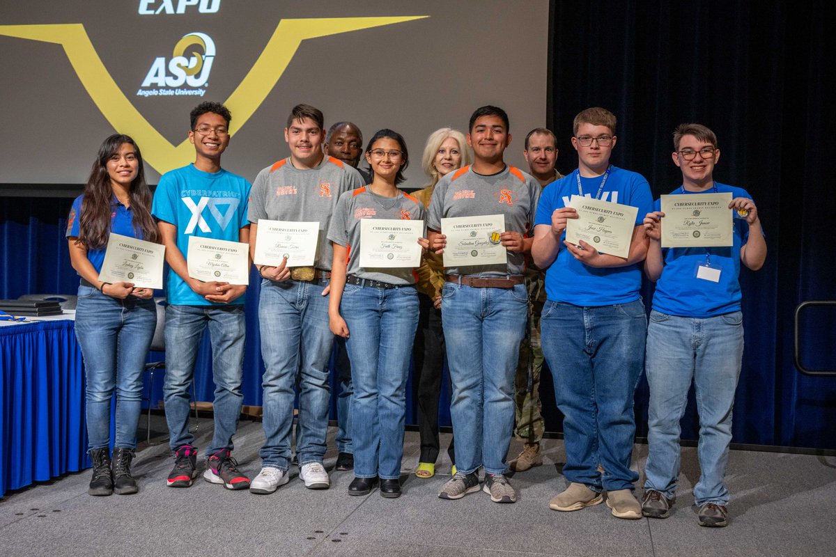 Today we were thrilled to welcome elementary, middle, and high school students to #AngeloState for the Third Annual Youth Cybersecurity Workshop and Expo. The future is looking very bright!