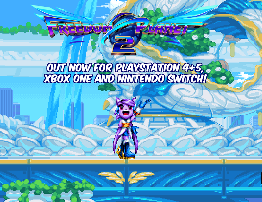 Guess what? Freedom Planet 2 is now available on Playstation 4+5, Xbox and Nintendo Switch! To celebrate, Freedom Planet 2 is 10% off on all platforms until April 10th!