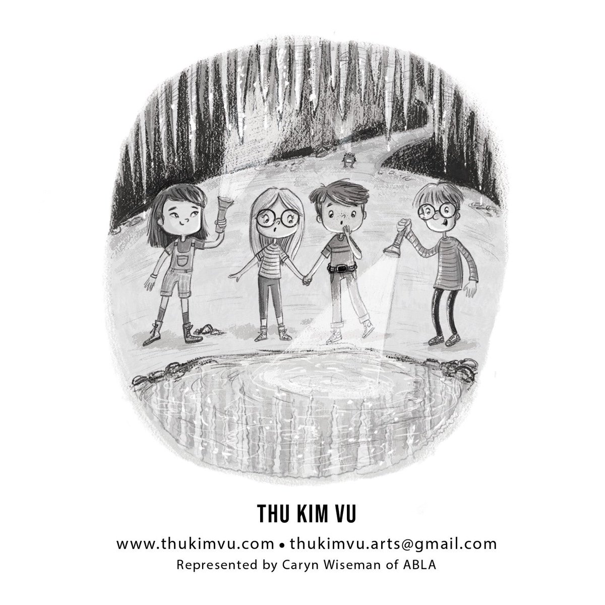 Hi #kidlitartpostcard community! I’m Thu, an illustrator from New Jersey who loves illustrating stories based on themes of inclusivity, companionship, and self acceptance. Portfolio: thukimvu.com Represented by @CarynWiseman of @AndreaBrownLit