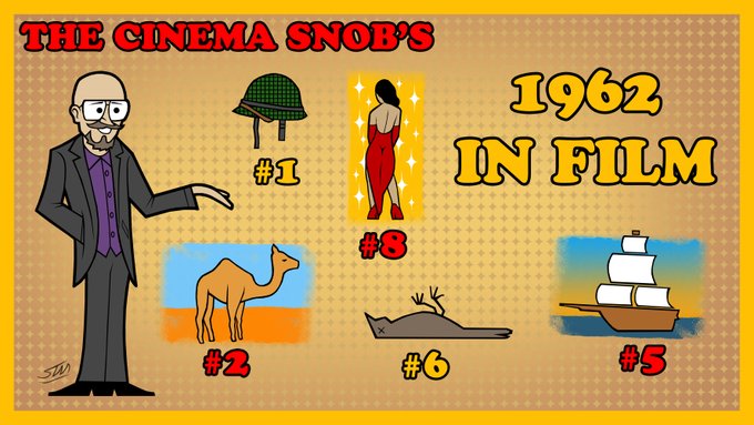 THE CINEMA SNOB'S 1962 IN FILM IS HERE!  From the reinvention of the spy genre to influential desert<a href="/tag/aprilfoolsday"class="tags"><span>#aprilfoolsday</span></a>