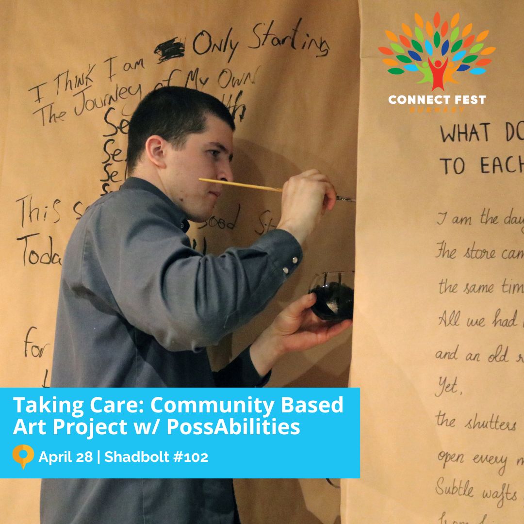 Taking Care: Community Based Art Project w/@posAbilitiesCA A collaborative art-making process of drawings, writing, and stories about care. connectfest.ca #connectfestburnaby2024 #SFU @sfucentral @sfudna @cityofburnaby