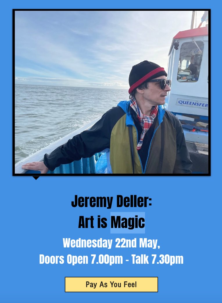 Jeremy Deller in Scarborough next month 👇 bigideasbythesea.com/preserving-ete… #JeremyDeller x #Scarborough. #contemporaryart #WildEye