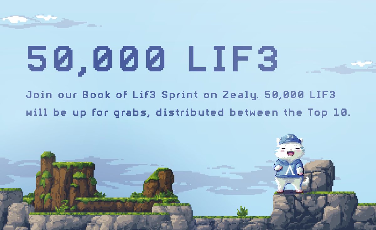 50,000 #LIF3 Giveaway 🔥 To celebrate the launch of our community supported memecoin $BOLI on @solana , we're hosting a new Sprint on @zealy_io ! Complete some tasks, have some fun, spread the word & enjoy $LIF3 🤑 Join Here 👇 zealy.io/cw/lif3/questb… #BookOfLif3…