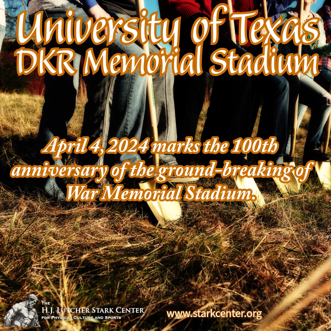 Woo hoo! Today marks the 100th year anniversary of the day ground was broken on UT's War Memorial Stadium (now DKR Memorial Stadium)!