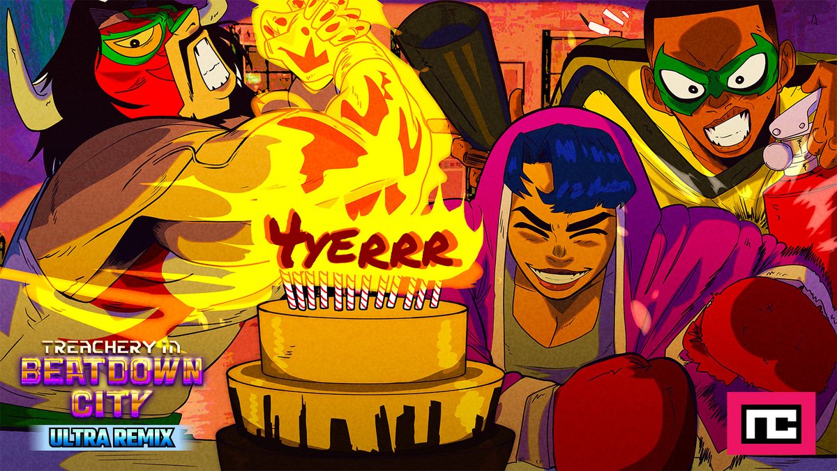 This week marked a huge milestone in @NuChallenger’s history - the #4yerrr anniversary of Treachery in @Beatdown_City on Steam and Switch. To celebrate the base game is 75% off on Steam and Switch through next week! The DLC is 35% off! The bundle is even more off!