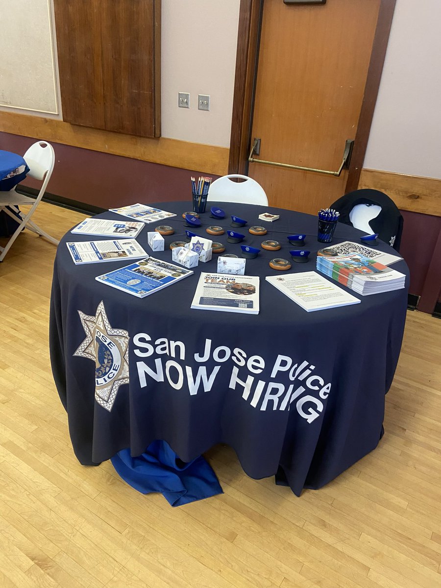 All set up for another career fair. We are at Emma Prusch Farm Park located at 647 S. King Rd. San Jose until 6pm today.