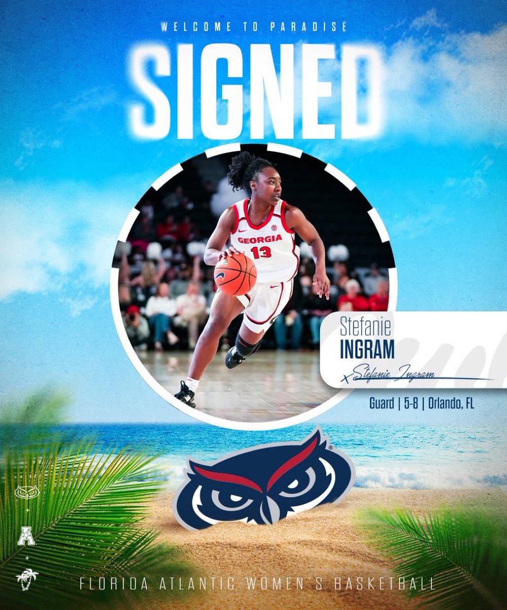 Sleeper Athletes Ladies Basketball (@sathleteslbb) on Twitter photo #LakeHighlandPrep HS (FL) alum & former #Georgia #Bulldogs G Stefanie Ingram (<a href="/StefIngram13/">Stefanie Ingram</a>) has transferred to the #FAU #Owls
<a href="/FAUWBB_Hoops/">Florida Atlantic Women’s Basketball</a> | <a href="/coachsully10/">Jennifer Sullivan</a> #LakeHighlandPrep HS (FL) alum & former #Georgia #Bulldogs G Stefanie Ingram (<a href="/StefIngram13/">Stefanie Ingram</a>) has transferred to the #FAU #Owls
<a href="/FAUWBB_Hoops/">Florida Atlantic Women’s Basketball</a> | <a href="/coachsully10/">Jennifer Sullivan</a>