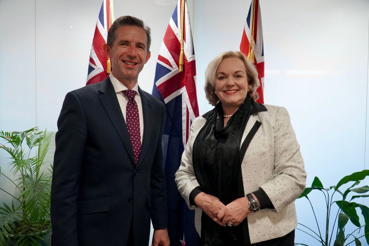 The Anzac spirit lives on in 🇦🇺 🇳🇿 defence cooperation. Thanks to NZ Defence Minister @JudithCollinsMP for discussing the Luxon Government’s commitment to our defence partnerships, along with their capability & acquisition plans.