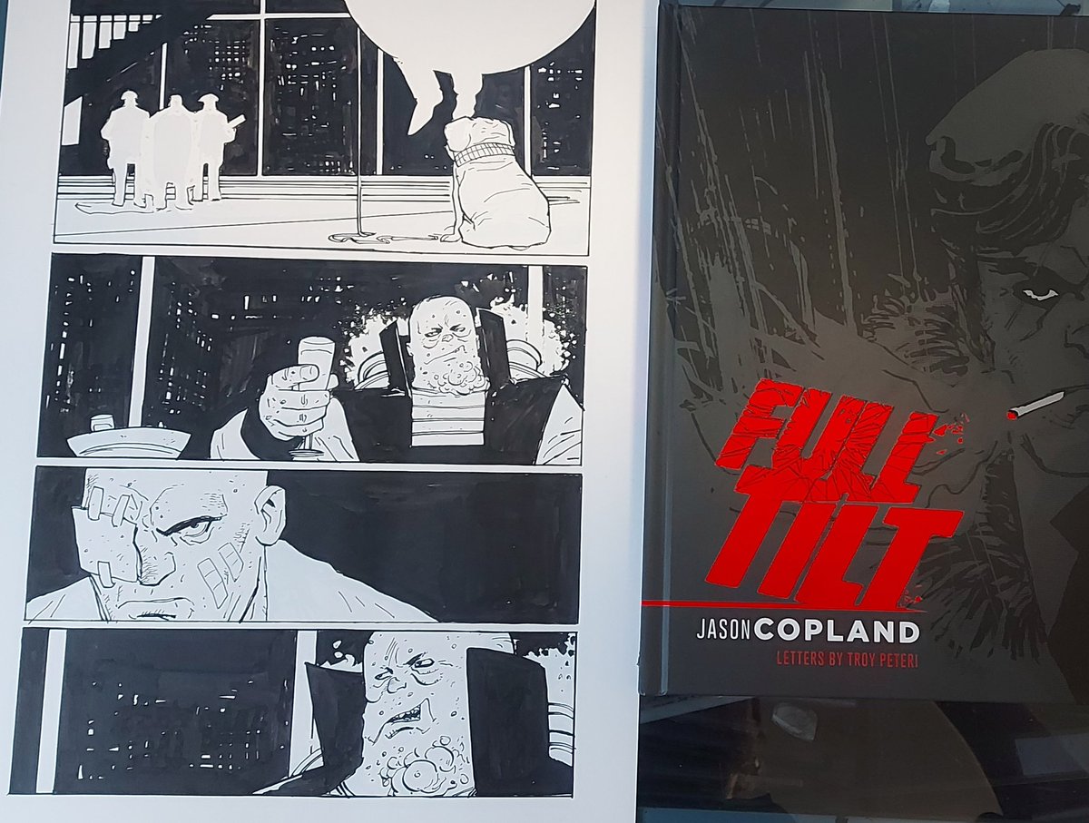 Just recieved my copy of @JasonCopland's magnum opus FULL TILT and an AMAZING original page. Can't wait to dive into this. 