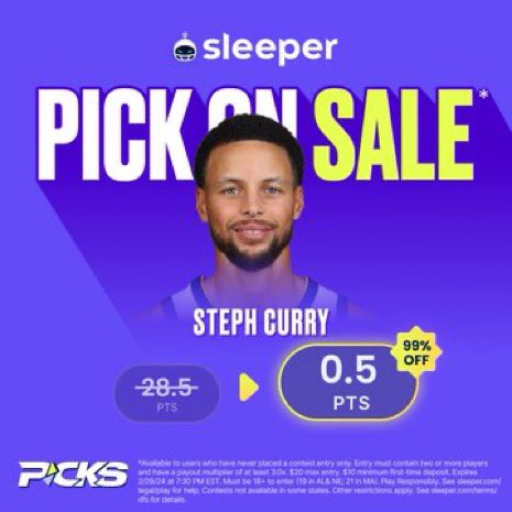 AlexCaruso's tweet photo. Jalen Green HUGE DISCOUNT Parlay

$10 ➡️ win $170 

There’s also TWO PROMOS you get if you’re a New User on Sleeper

Steph Curry Over 0.5 Points
Nikola Jokic Over 0.5 Points

You can unlock them BOTH using⬇️

Code CARUSO for up to $500 Deposit Match https://t.co/uTpxKI07Fe https://t.co/H72eGFE4ze