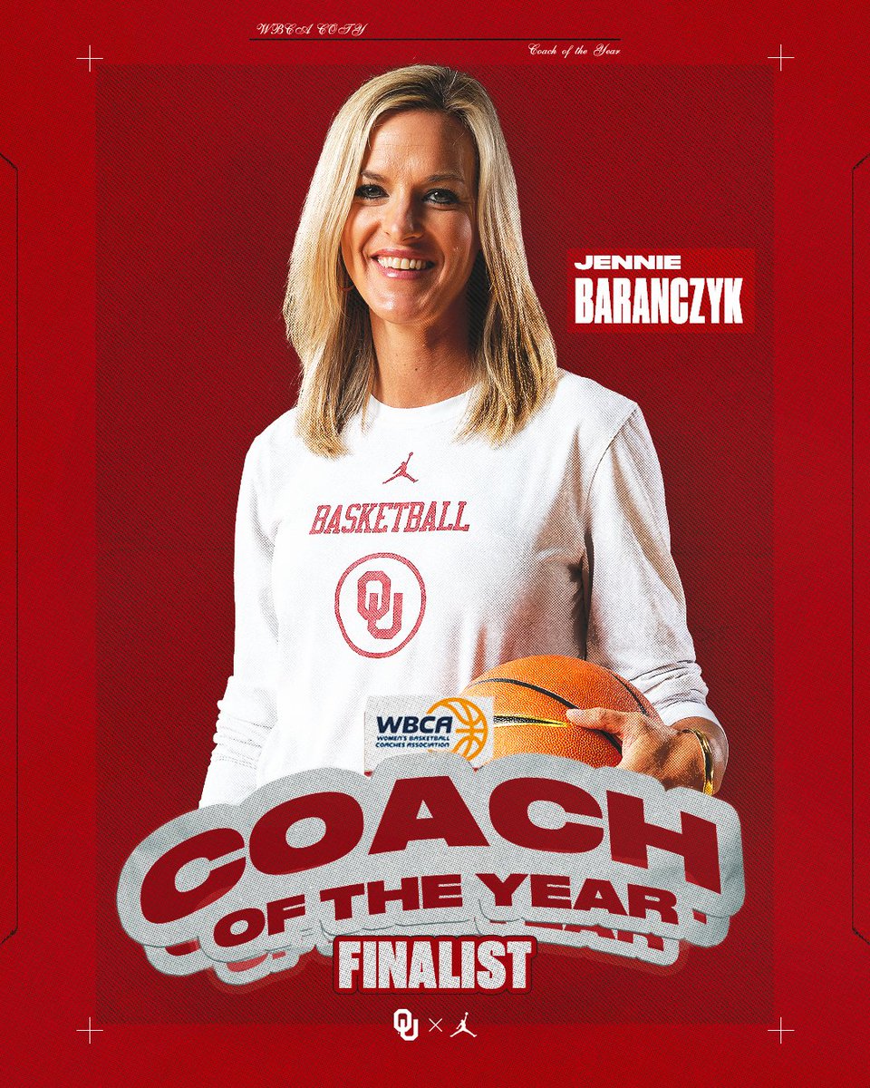 Our Coach 👑 @SoonersCoachJB was named a finalist for National Coach of the Year for the third consecutive season!