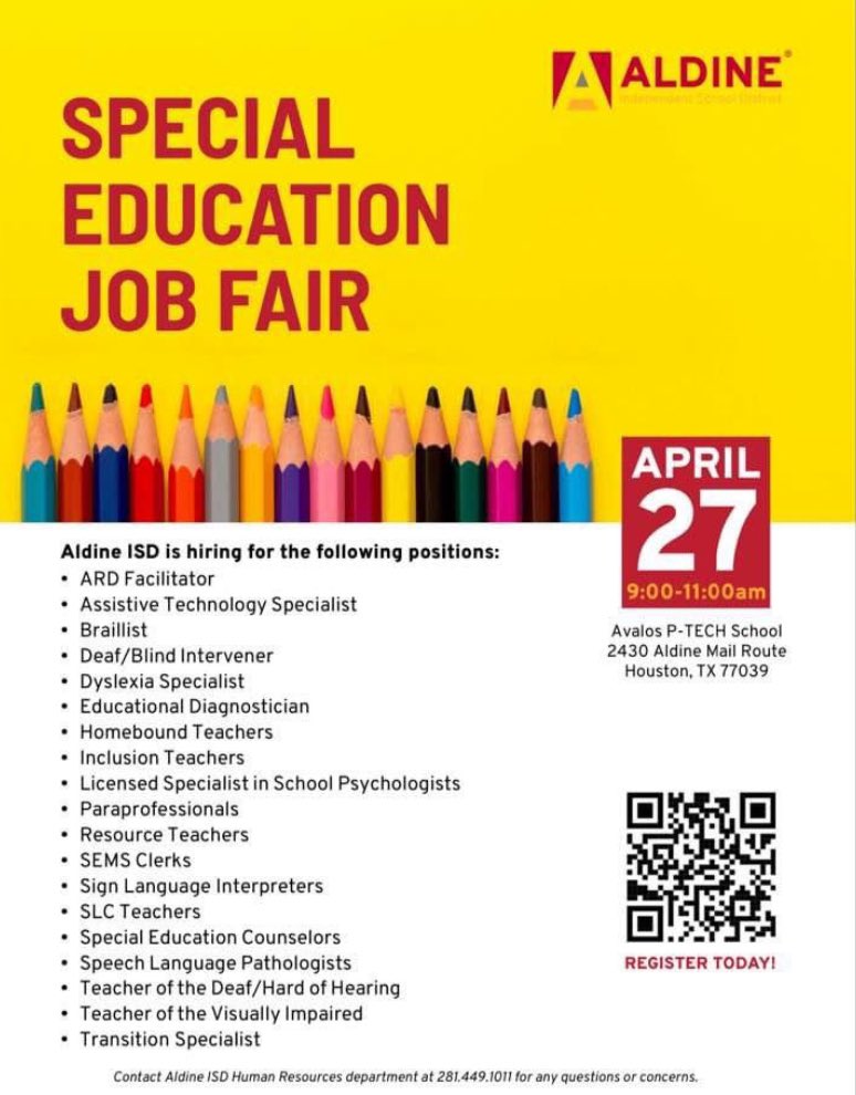 🚨Hot off the press!🚨Are you interested in joining the #R4RDSPD staff in Aldine? Contact me for more details. Hope to see you there!#MyAldine @aldinesped