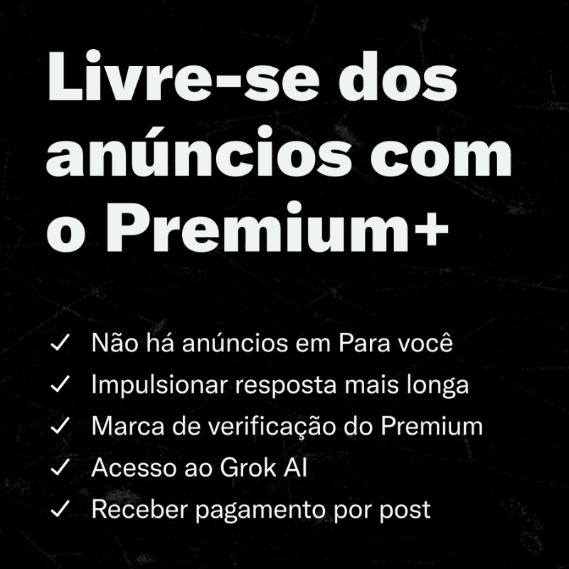 premium's tweet photo. Assine o Premium+ para remover anúncios em Para Você.