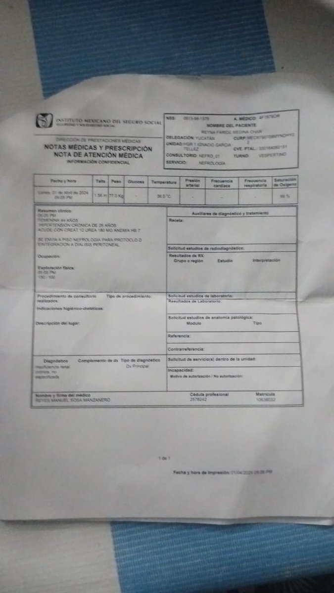 Geydi240693's tweet photo. Por favor nesecito está ayuda por mi mamá ya no aguanta el dolor @Tu_imss @zoerobledo https://t.co/wLbKNVBJol