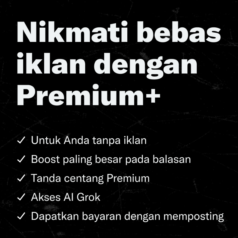 premium's tweet photo. Berlangganan Premium+ dan nikmati timeline Untuk Anda bebas iklan.