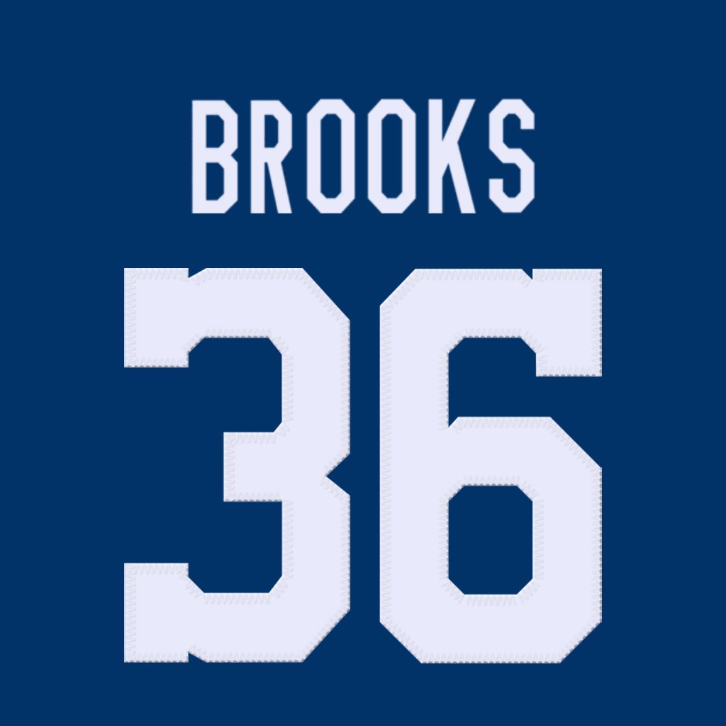Indianapolis Colts DB Kendell Brooks (@4thQtrKB) is wearing number 36. Last worn by Tyreque Jones. #ForTheShoe