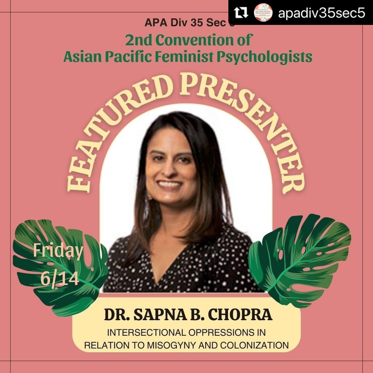 APA Division35 SPW tweet media