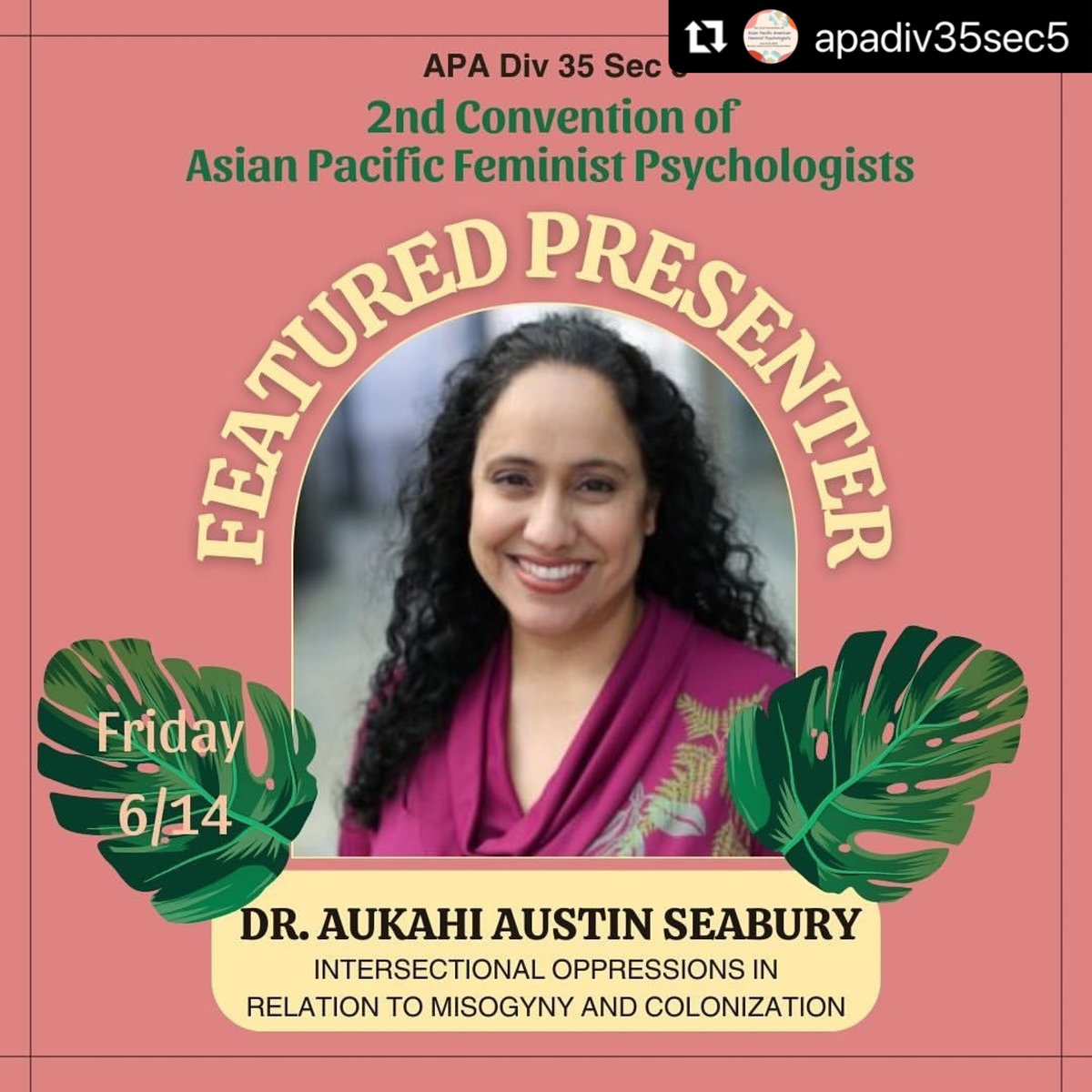 APA Division35 SPW tweet media