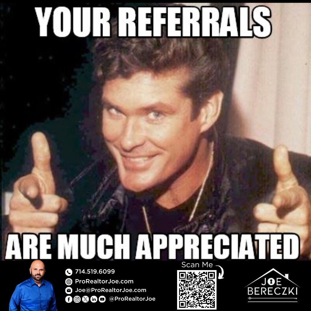 I'm passionate about what I do and committed to delivering top-notch service and expertise to every client. If you or someone you know is considering buying or selling, I’d love the opportunity to help.

ProRealtorJoe.com

#ProRealtorJoe #JoeBereczki #JoetheCaliRealtor