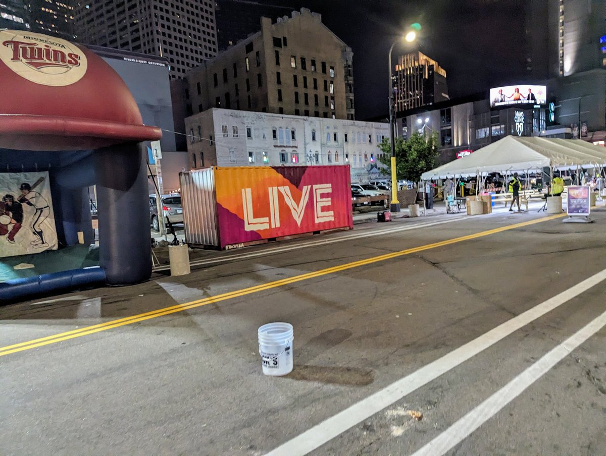 Open Streets (left photo) was asking the city for about the same amount of funding as Warehouse District Live (right photo), but @MayorFrey chose to only fund the event nobody goes to because being vindictive is more important to him than what’s best for Minneapolis.