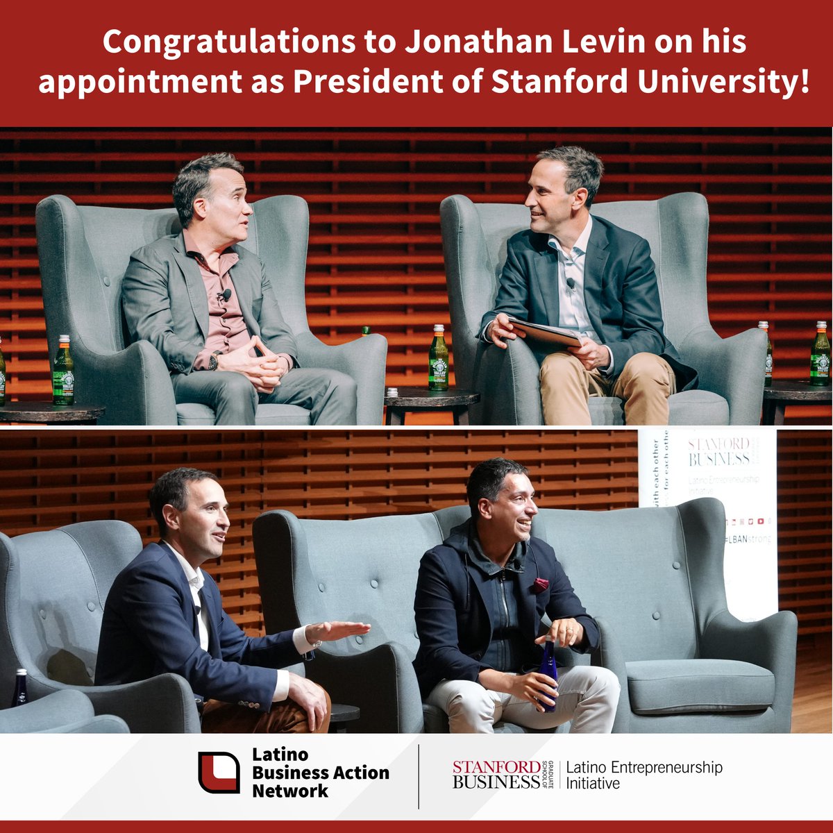 LBAN (@lbanstrong) on Twitter photo Congratulations to Jonathan Levin on his appointment as President of @stanford! This is an excellent decision by the Stanford Board of Trustees. Under his exceptional leadership at <a href="/Stanford/">Stanford University</a>GSB, our partnership has thrived, fostering greater opportunities for Latino entrepreneurs Congratulations to Jonathan Levin on his appointment as President of @stanford! This is an excellent decision by the Stanford Board of Trustees. Under his exceptional leadership at <a href="/Stanford/">Stanford University</a>GSB, our partnership has thrived, fostering greater opportunities for Latino entrepreneurs