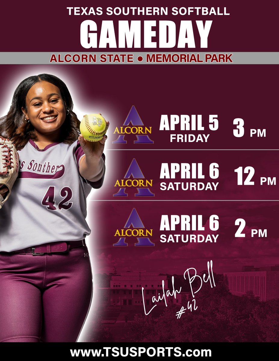 Another @theswac Softball weekend starts today as @TXSO_Softball hosts @BRAVESSPORTS starting at 3 p.m. inside Memorial Park!