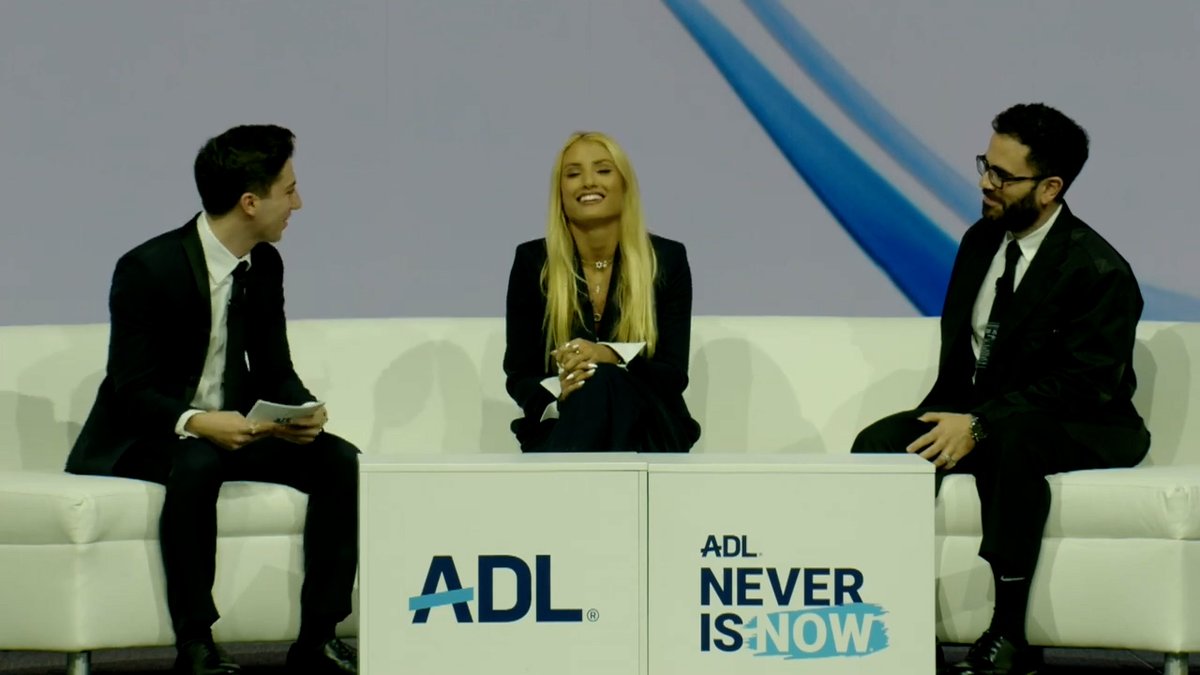TONIGHT at 7 ET on JBS: The closing session of @ADL's #NeverisNow with U.S. Attorney Genl Merrick Garland, fmr Sec of State @HillaryClinton, @montanatucker and discussions on the role of content creators and comedians and more. Hosted by JBS's own @apogrebin & @JujuChangABC.