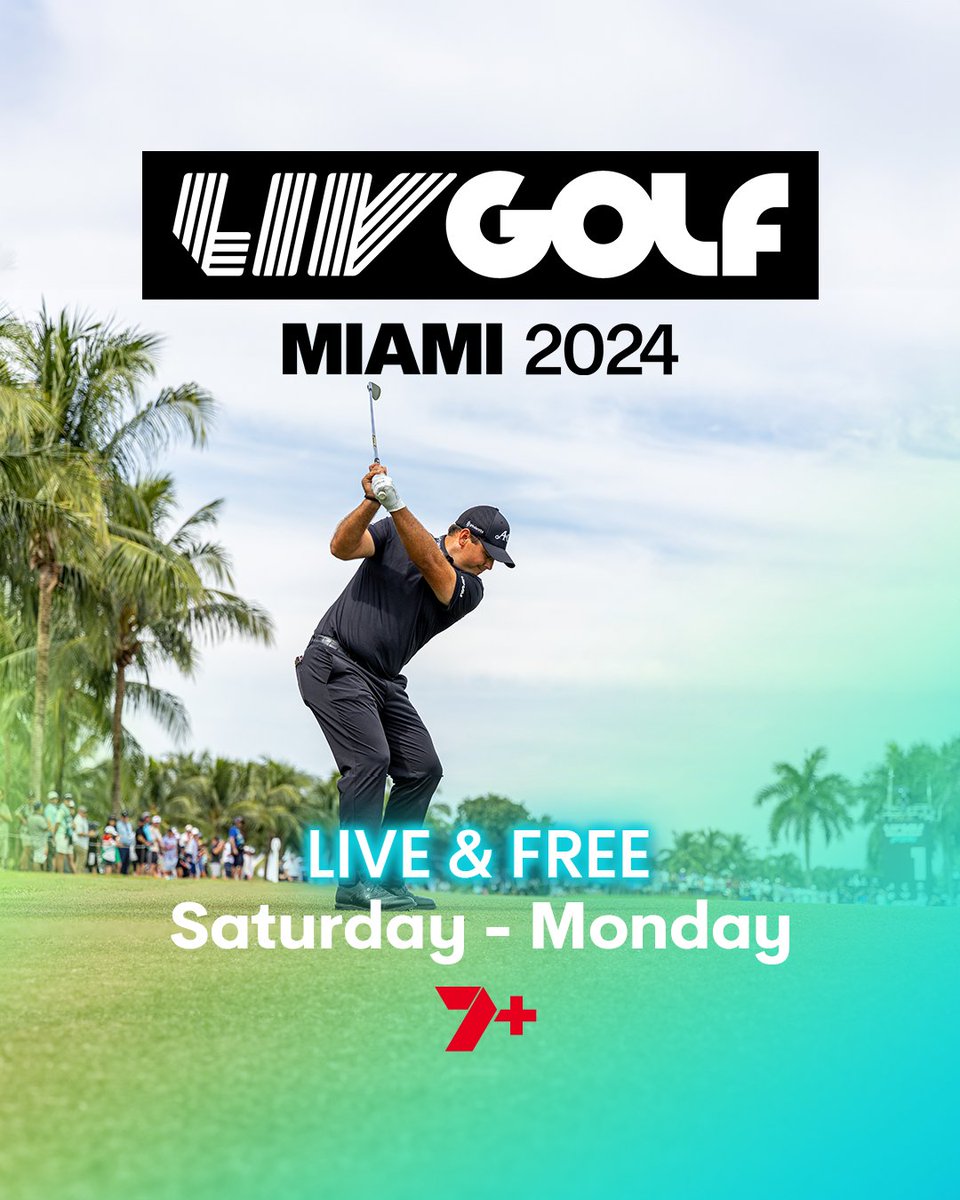 A challenging course, a star-studded field, and a jaw-dropping $25 million prize purse - get ready for LIV Golf Miami! This weekend on 7plus 🏌️🌴 7plus.link/golf @7Sport | #7Sport
