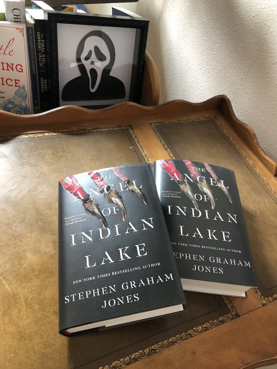 Ope! I must’ve forgotten the next morning that I had already pre-ordered this so I re-pre-ordered it. I got two signed copies in the space of two days. I’m accidentally greedy, but it doesn’t feel right to return one. WWJDD?! #horrorcommunity #theangelofindianlake