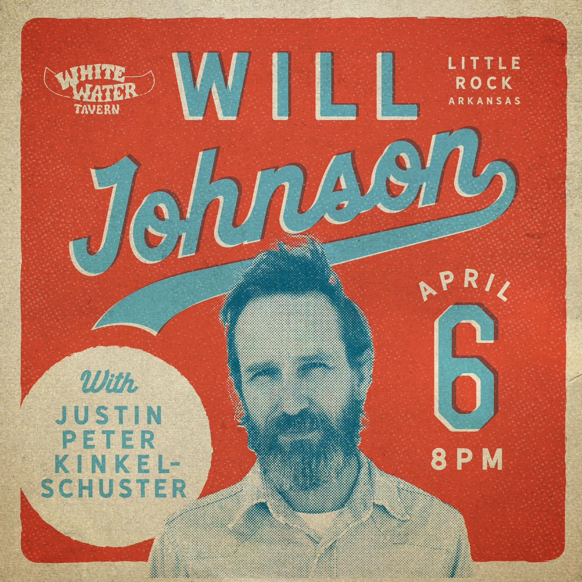 COOL SHOW ALERT! Will Johnson with Justin Peter Kinkel-Schuster at White Water Tavern in Little Rock on Saturday, April 6. The White Water Tavern 2500 West 7th Street Little Rock, AR 72205 Tickets at whitewatertavern.com @WillJohnsonTX @WhiteWaterBarAR
