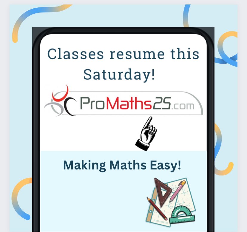 ProMaths25's tweet image. 🚀 Ready to top the class in maths? 
Join us at ProMaths25.com for expert tutoring with over 30 years of experience! Classes resume this Saturday 🎓 

#leavingcert #leavingcert2024 #juniorcert #promaths25 #makingmathseasy
