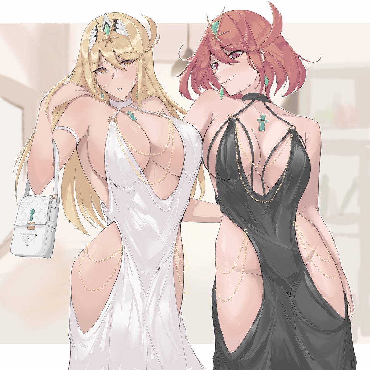 Pyra & Mythra ready in that party dress