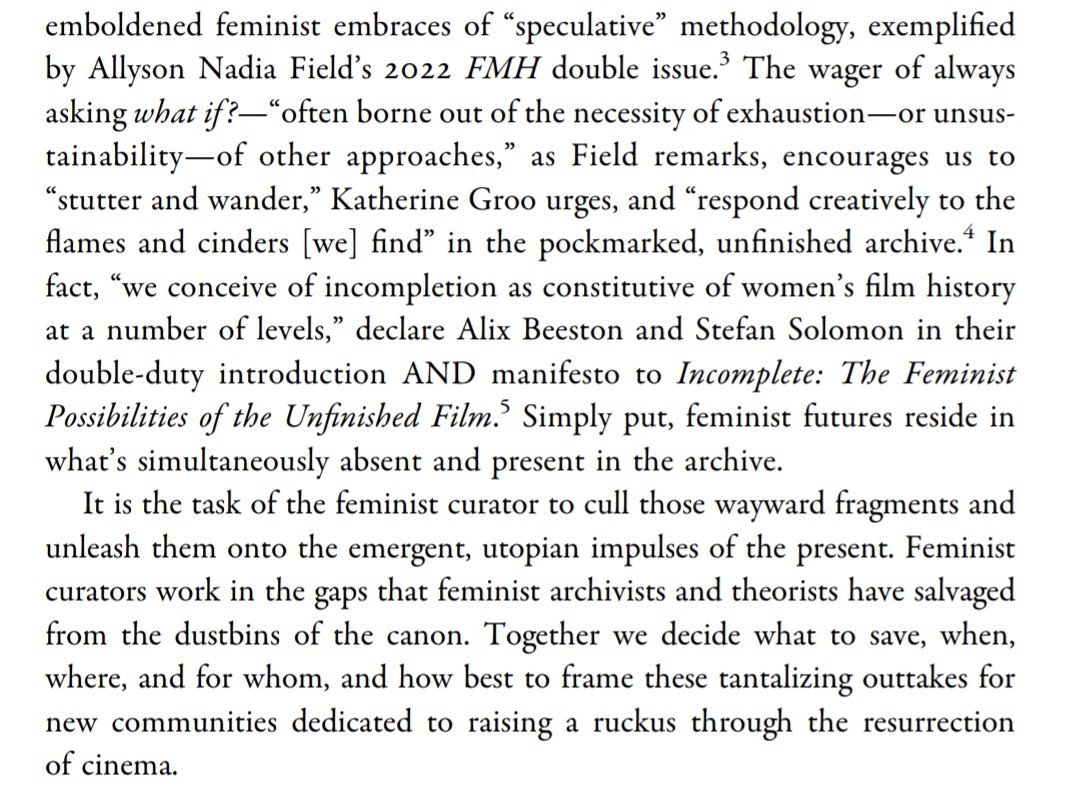 Thank you thank you @magshenny and @thelorak for invoking the challenge and promise of the feminist incomplete in their 🔥🔥🔥special issue on curation in @FemMediaHist