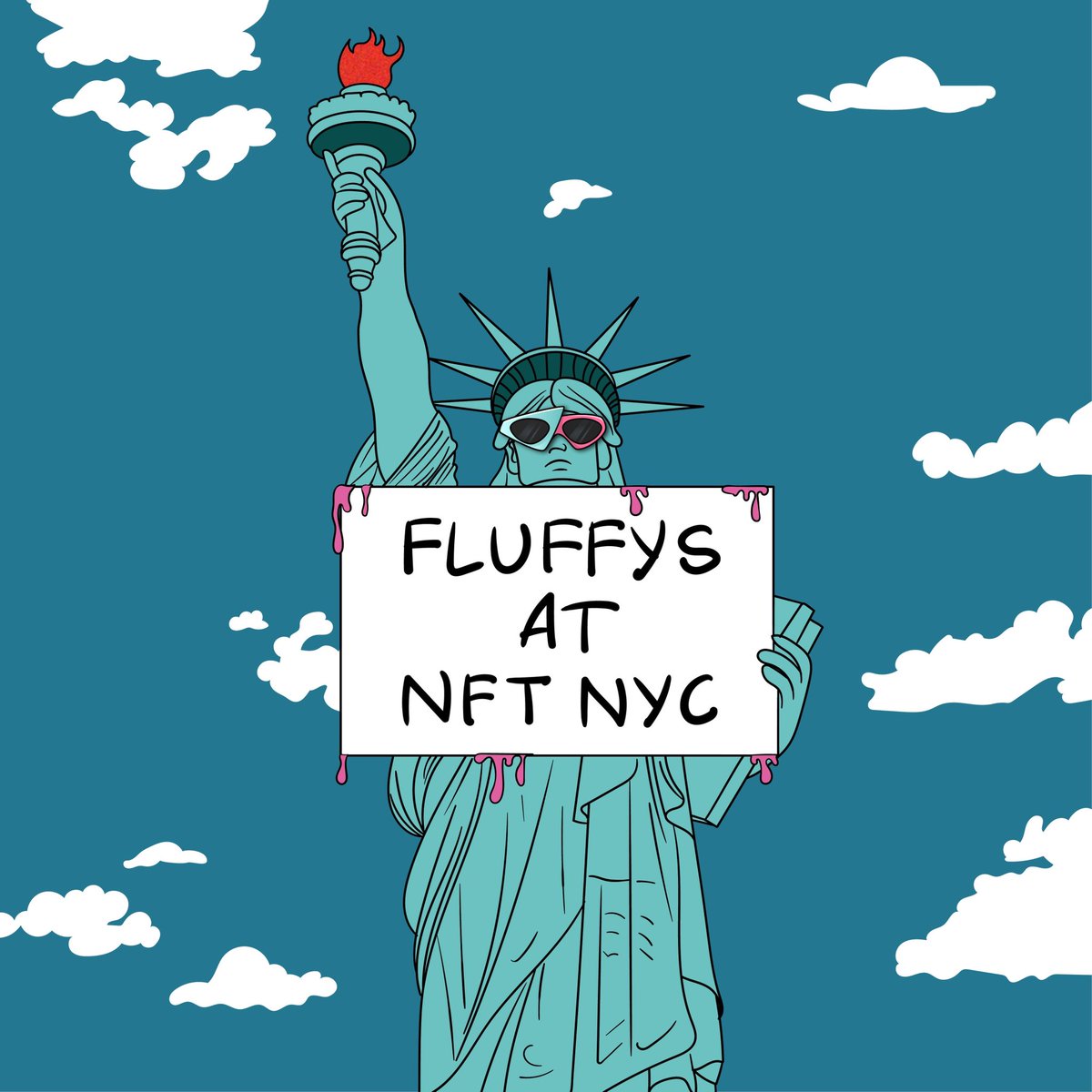 FLUFFYS AT NFT NYC!🗽 Find us to grab one of our 100 exclusive wristbands that will grant you access to a free mint. ✨ Probably nothing