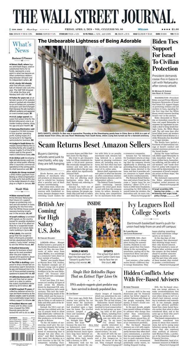 Here is an early look at the front page of The Wall Street Journal. on.wsj.com/3J5Ymc5