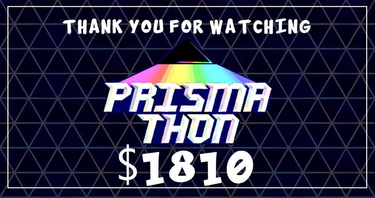 Thank you so much for attending Prismathon 2024!

Thanks to everyone, we raised $1810 for <a href="/ExtraLife4Kids/">Extra Life</a>! We hope you enjoyed the event this year and we will be back in 2025!

It's going to be a super nova level event!!

#prismathon