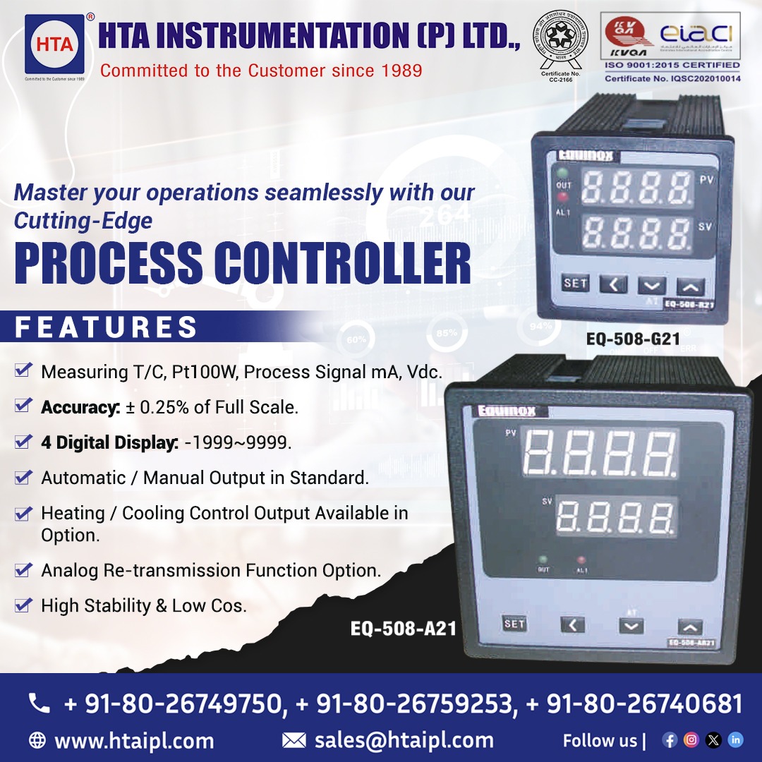 htaipl's tweet image. 🔧 As pioneers in #ProcessControllers, we're setting the standard for precision and efficiency. From manufacturing to automation, trust #HTAIPL to control your operations seamlessly.
📲 Call: + 91-80-26749750, + 91-80-26759253, + 91-80-26740681
🌐 htaipl.com/shop/digital-i…