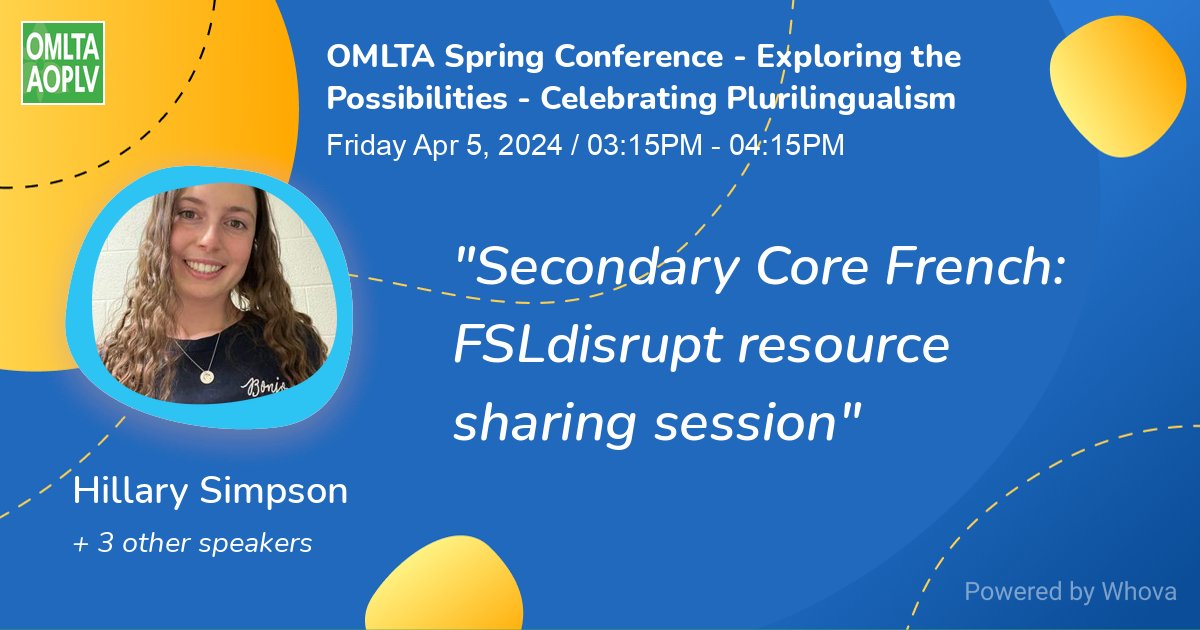 BHSS' own Mme Simpson will be at the @OMLTA Spring Conference today presenting work our Moderns team has done in our Core French program with diverse texts in collaboration with @FSLDisrupt .