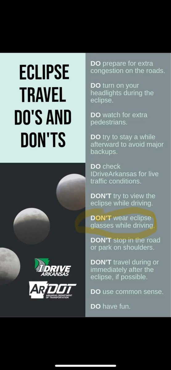 Follow me for important driving tips during an eclipse