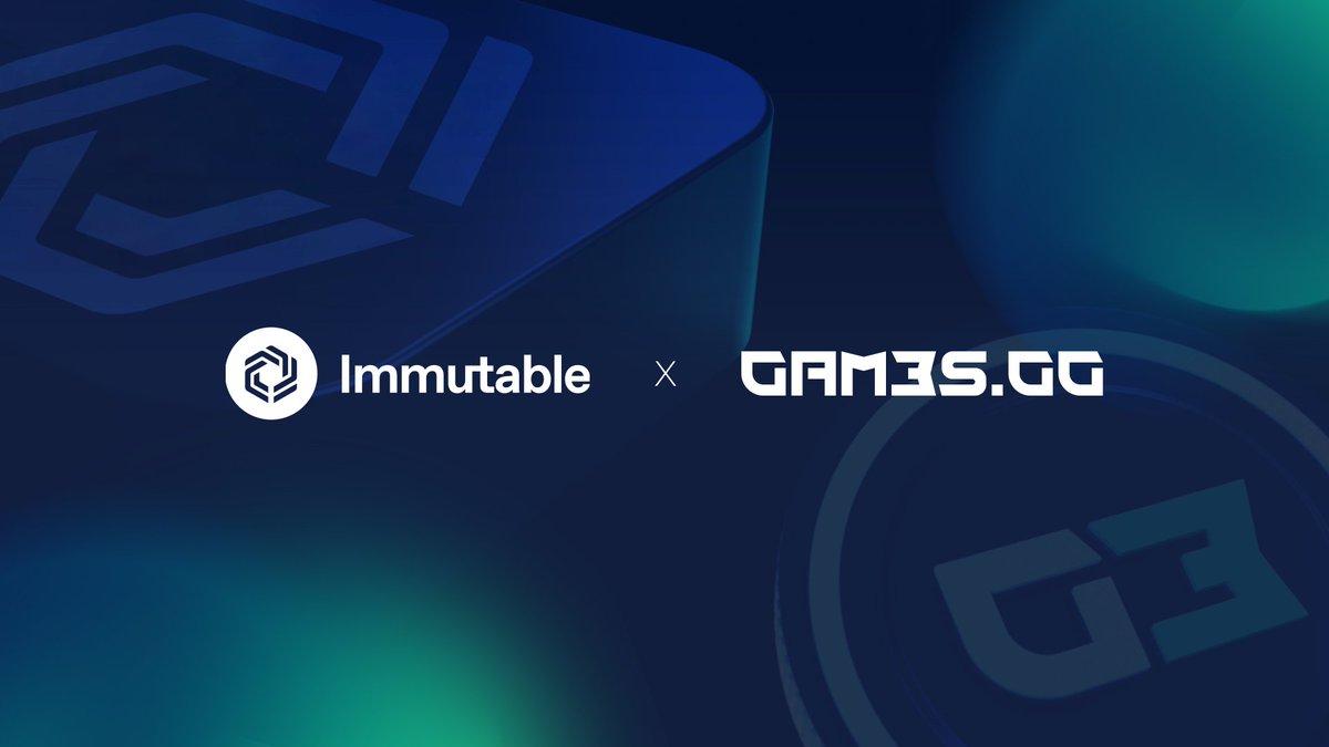 Immutable is officially the infrastructure partner for @GAM3Sgg_ Millions of players will come to the Immutable ecosystem via GAM3S.GG’s discovery platform, content & growing community. Learn more about the partnership: immutable.com/blog/gam3s-gg-…