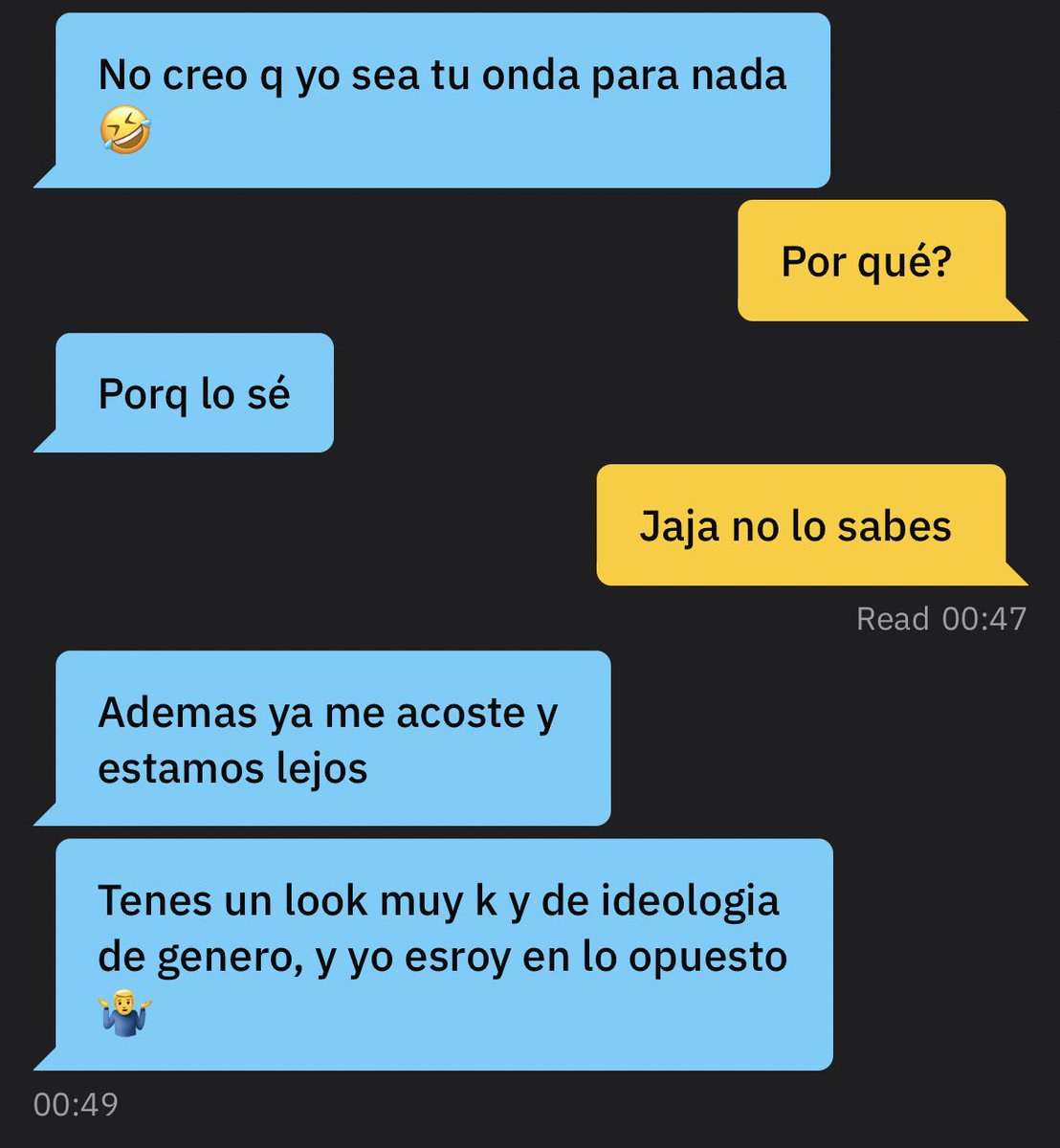 Tengo look muy k y de ideología de género🤷🏻‍♂️