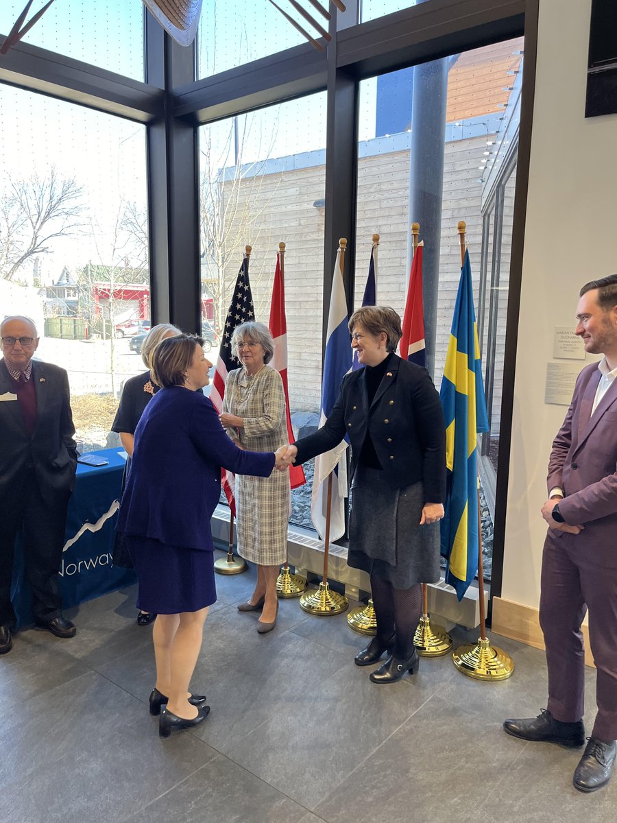 “Canada’s commitment to NATO and its collective security is steadfast and absolute...🇨🇦 will continue to step forward wherever and whenever it matters, with the capabilities that matter, for as long as it takes.”- @CanCGRichardson with NATO allies & @SenAmyKlobuchar #1NATO75years
