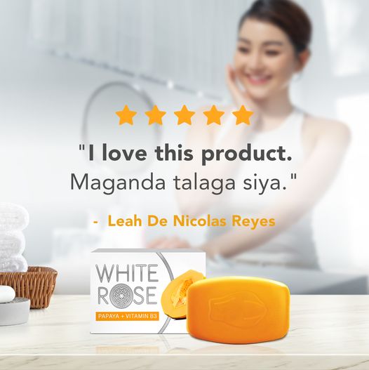 Talagang nakakadagdag ganda 'pag gumamit ng White Rose Papaya! 🤭 Brighten your skin with its Double Whitening Power in as early as 7 days! Get yours at the nearest grocery stores and supermarkets! 🛒