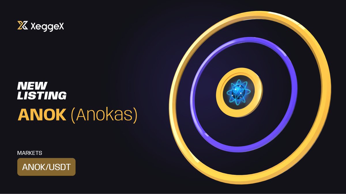 Announcing the New Listing of Anokas (ANOK) Available markets: ANOK/USDT xeggex.com/post/new_listi… @anokas_network #newlistings #USDT