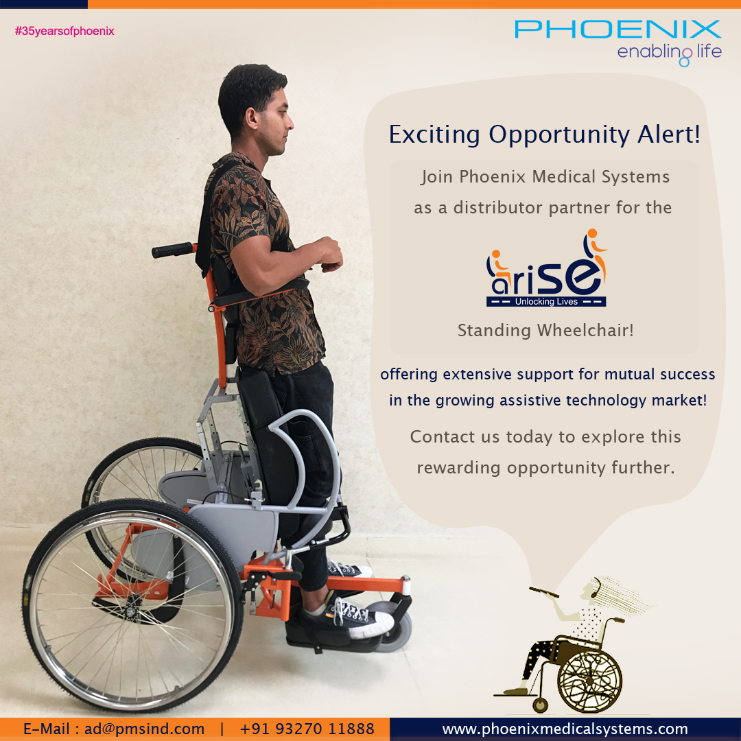 Exciting Opportunity Alert!

What : Join Phoenix Medical Systems as a distributor partner for the Arise: Standing Wheelchair!

How: Contact us today to explore this rewarding opportunity further.

#AriseWheelchair #MobilityRevolution #DistributorOpportunity #Empowerment