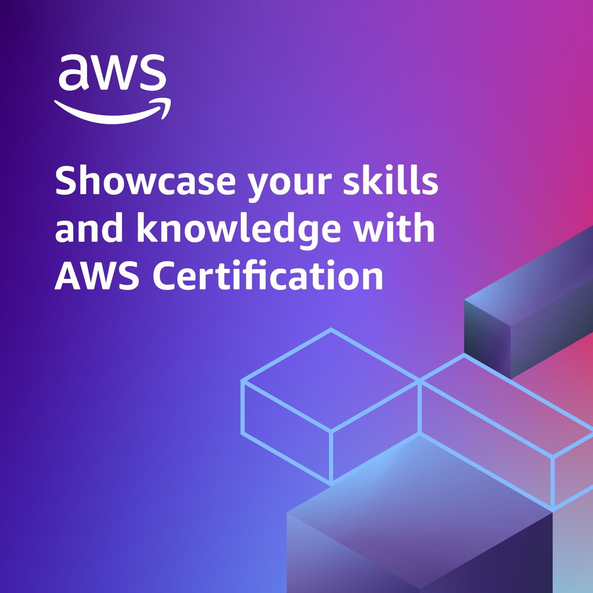 Unlock your potential with proven #CloudSkills. Boost your exam day confidence with a free retake opportunity with Pearson VUE. Get the promo code now and schedule your #AWSCertification before April 15, 2024 👉 go.aws/3OzjfzM