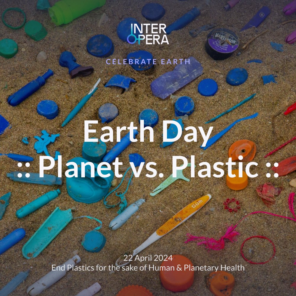 🧴Planet vs. Plastics is the global theme for 🌎 #EarthDay2024, bringing together people from all walks of life to end #PlasticPollution. Together, we're demanding a 60% reduction in plastic production by 2040 and phasing out #singleUsePlastics by 2030.#InterOpera #Sustainability
