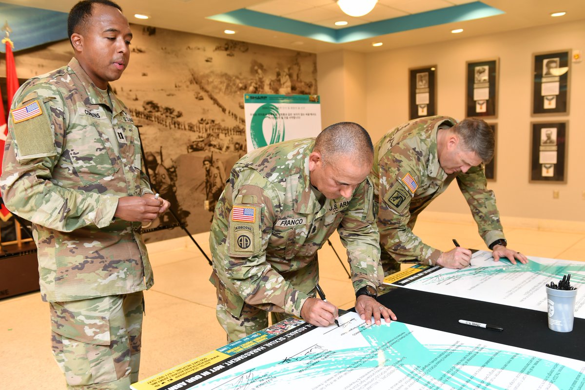 2INFDIV's tweet image. The SHARP team hopes to establish a Division free of sexual assault, sexual harassment, and associated retaliatory behaviors by reminding the Division every year with these proclamations that sexual violence has no place within the Army.