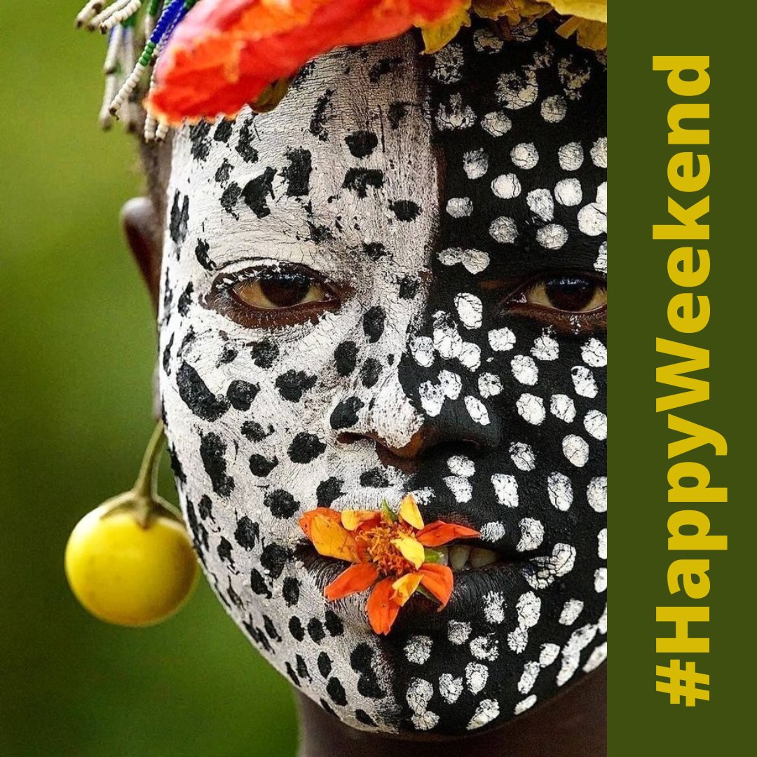 🖌️ Painted face of a Suri youth, Omo Valley, southern Ethiopia (photographer unknown) @CGIAR @ILRI #ScalingAg4Impact #PortfolioPerformanceUnit #HappyWeekend