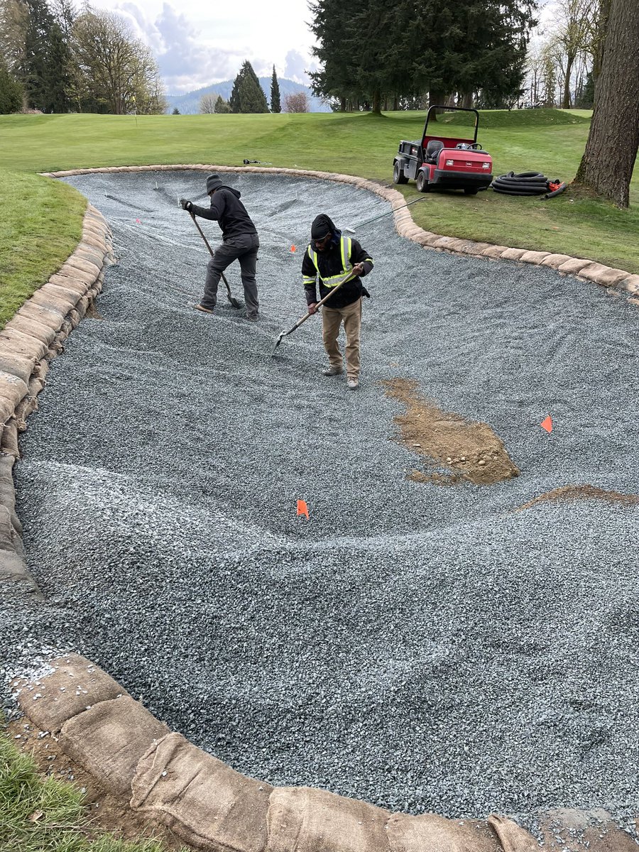 bohnysty's tweet image. A few bunkers are getting an upgrade at Seymour Golf Club, great place to start the work season.